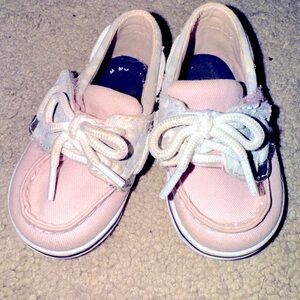 Pink/light grey white camo infant Sperrys- SZ 2